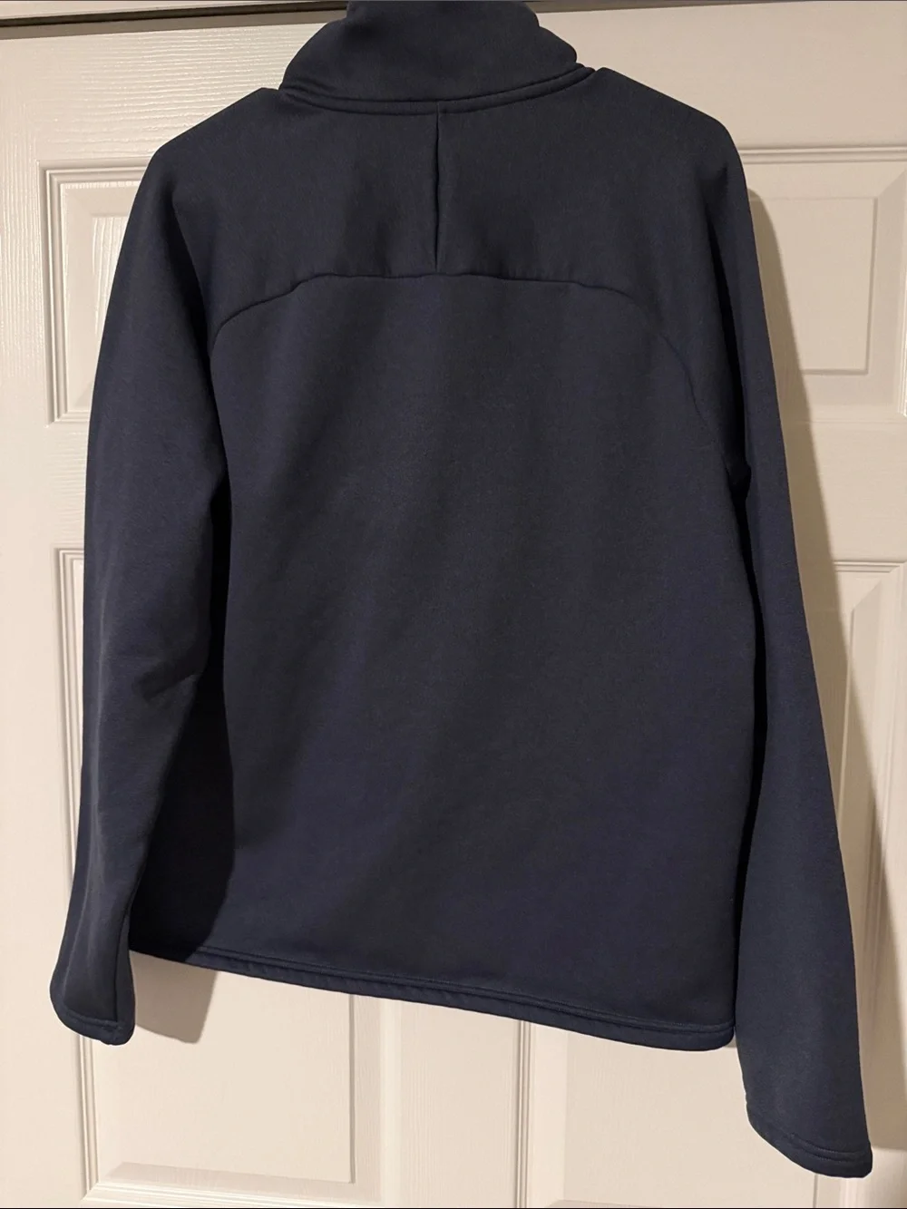 L.L. Bean Grey Performance Quarter-Zip Pullover with Dark Burnt OrangeTrim